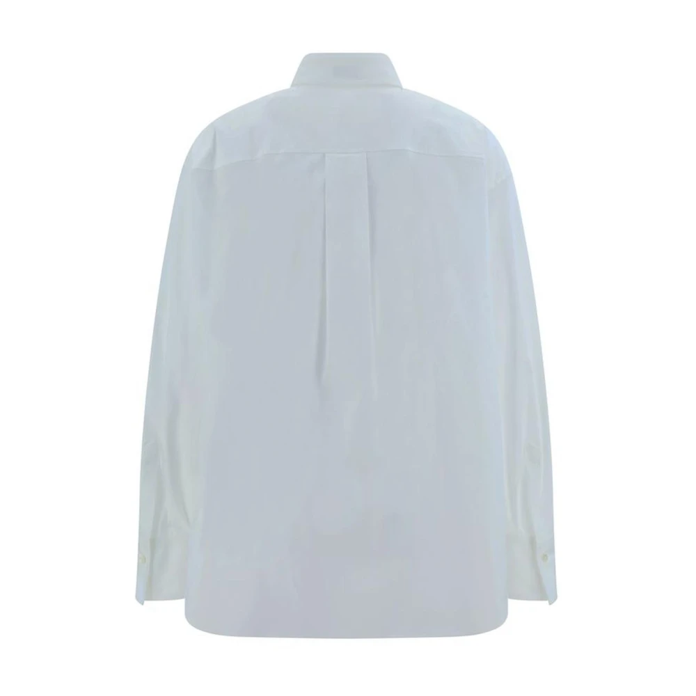 BRUNELLO CUCINELLI Monochrome Katoenen Overhemd met Juweeldetail White Dames