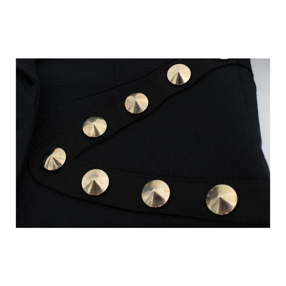 Exte Zwart Gouden Knoop Blazer Jas Black Dames