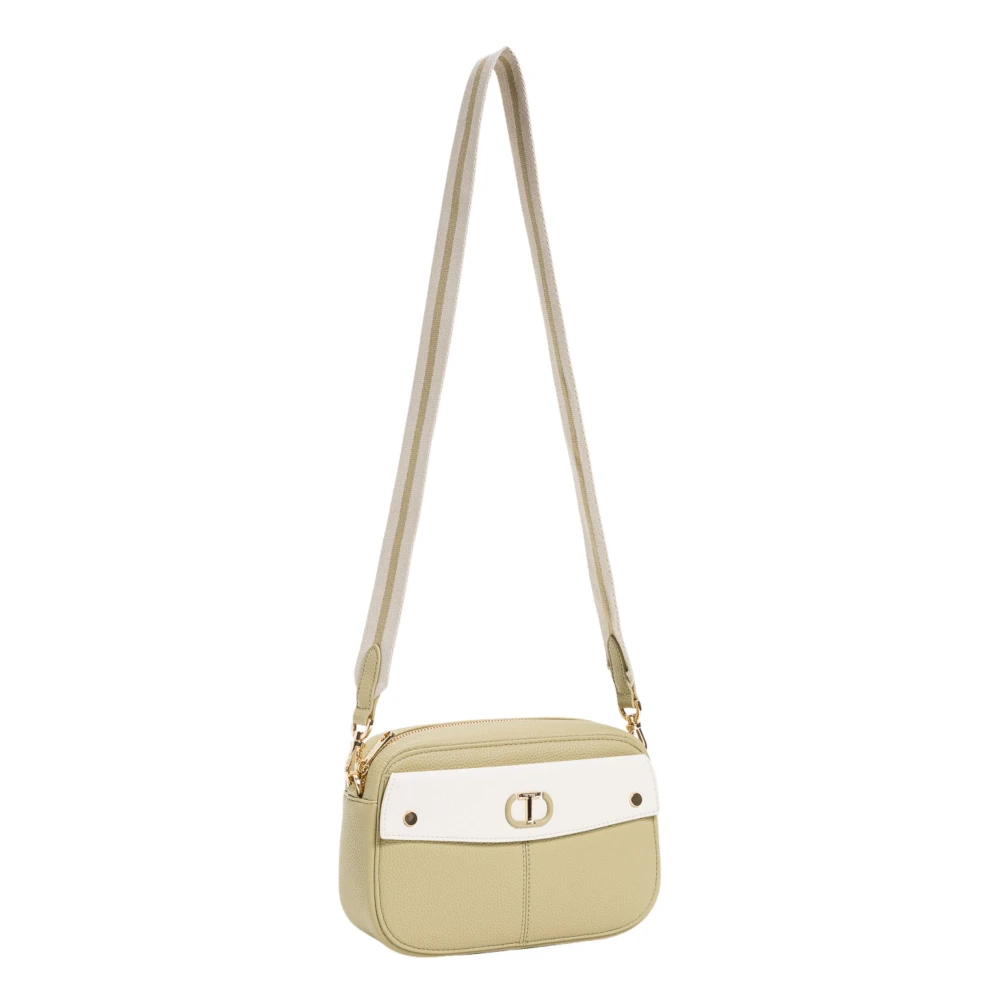 Twinset Groene Shoppingtas met Ovaal T Logo Green Dames