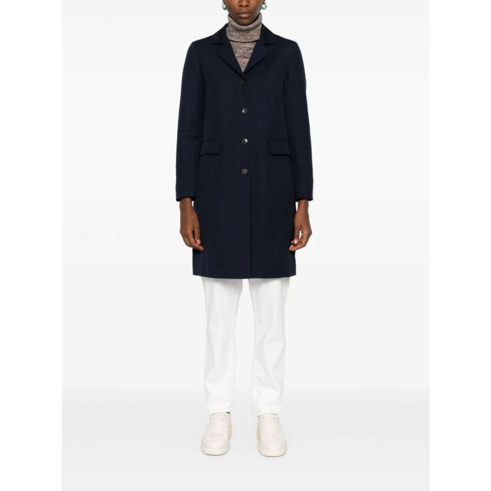 Herno Stijlvolle Twill Jas Blue Dames