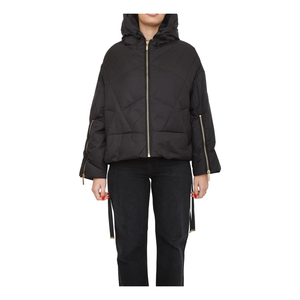 Twinset Kvinno Svart Jackor Dam, S, Piumino