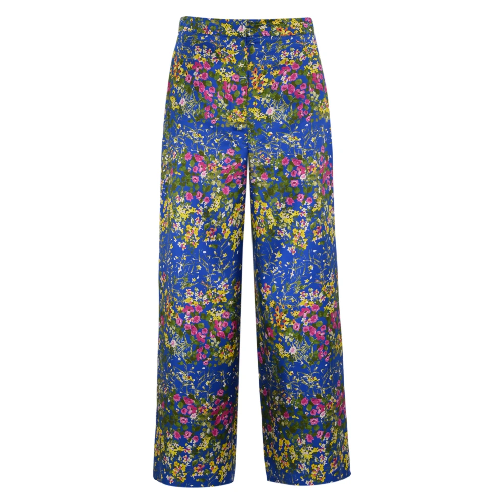 Max Mara Studio Bloemen zijden twill broek Multicolor Dames