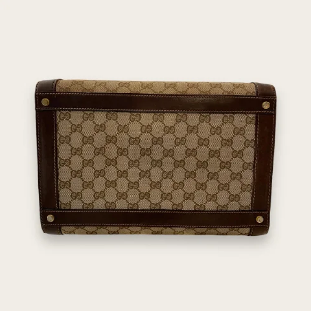 Gucci Vintage Pre-owned Canvas travel-bags Brown Dames