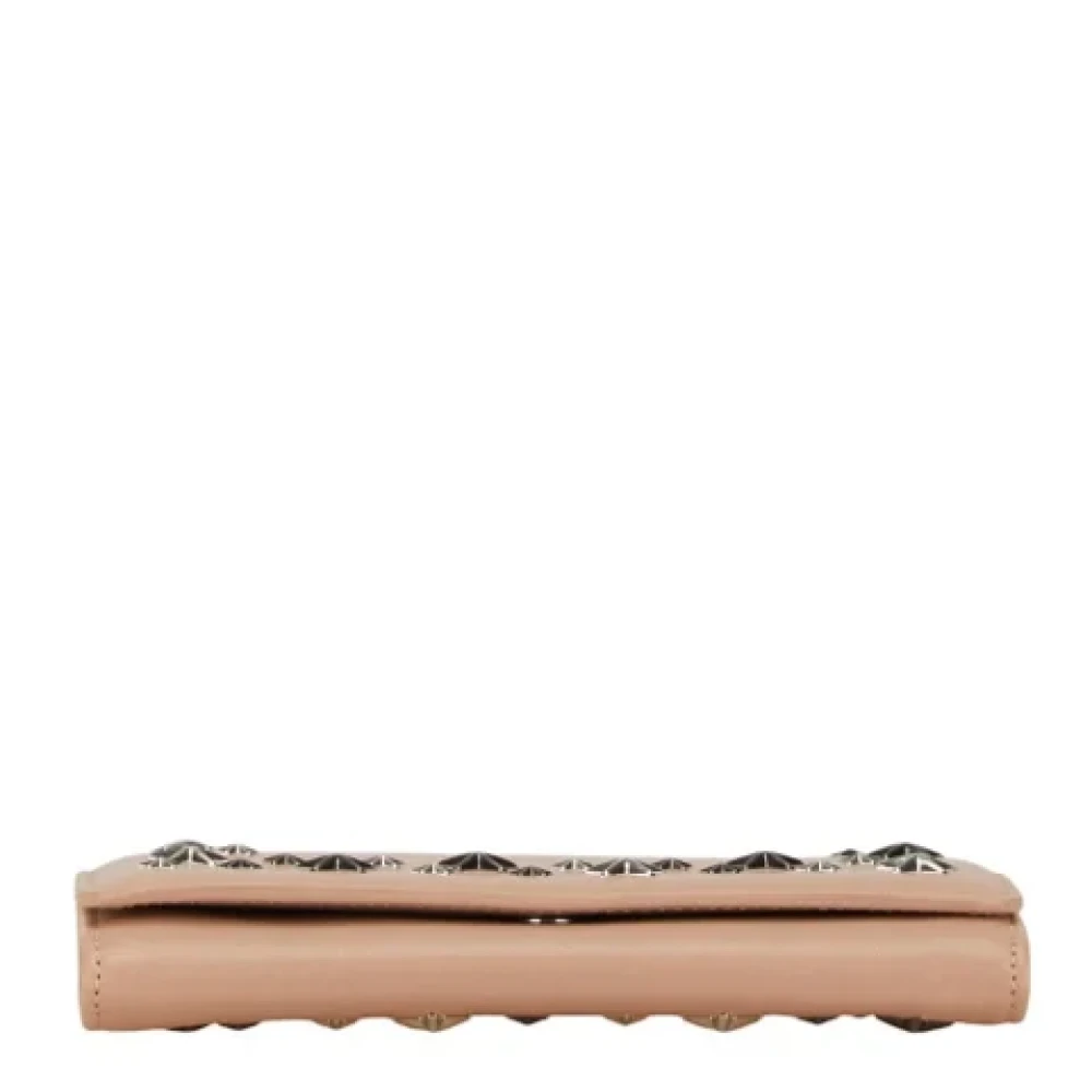 Jimmy Choo Pre-owned Leather wallets Beige Dames