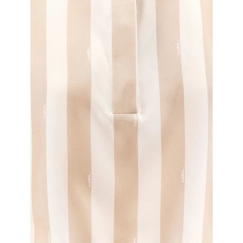 Fendi Zijden Pequin Crop Fit Shirt Beige Dames