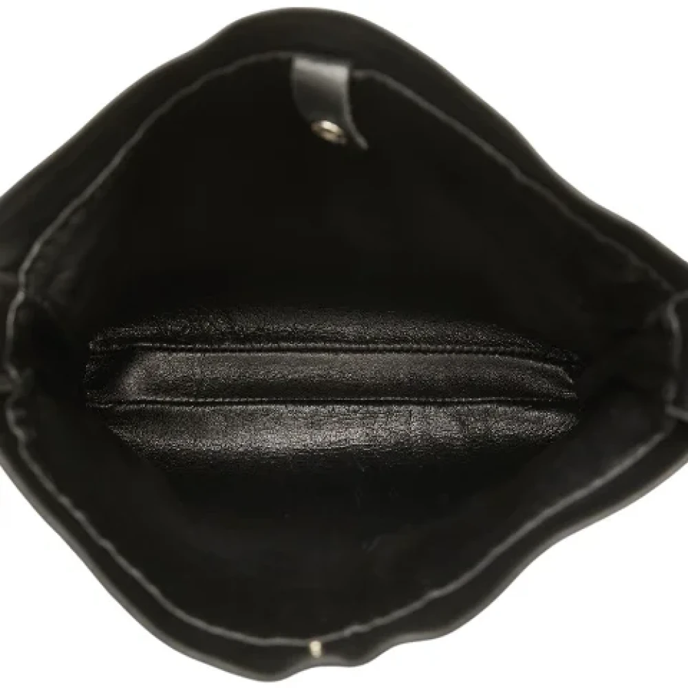 Hermès Vintage Pre-owned Leather crossbody-bags Black Dames