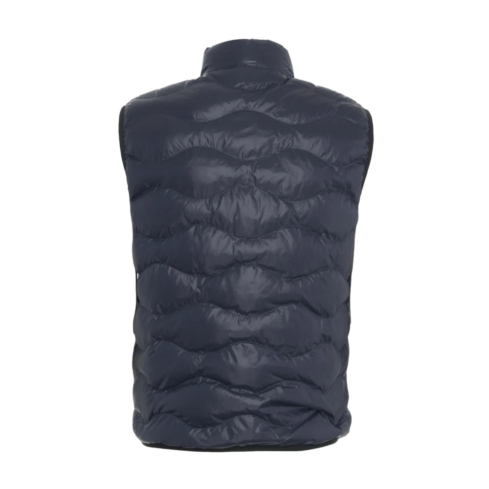Blauer Gewatteerd Blauw Gilet Verhoog Stijl Modern Blue Heren