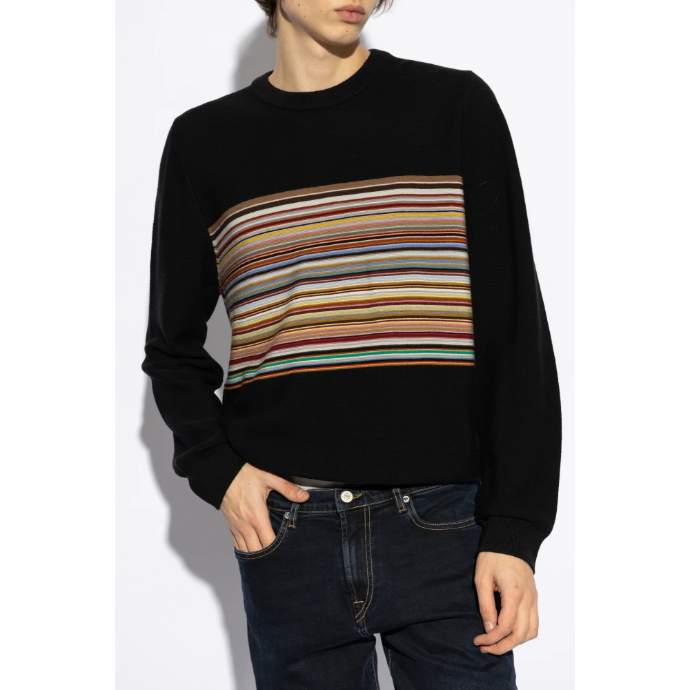 Paul Smith Wollen trui met ronde hals Black Heren