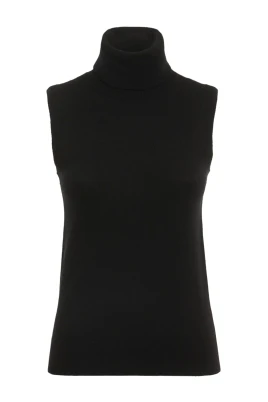 Cashmere Ärmlös Polokrage