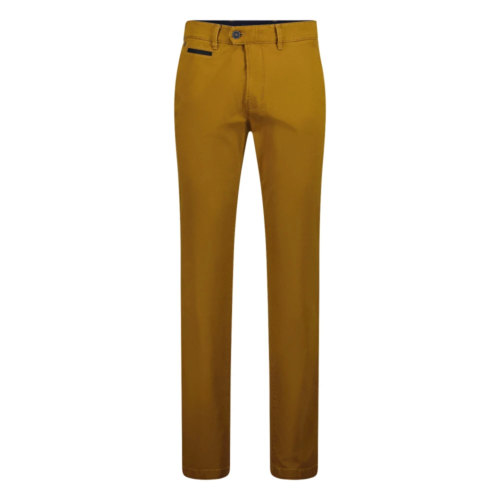 Gardeur Bruine Katoenen Chino Broek Brown Heren