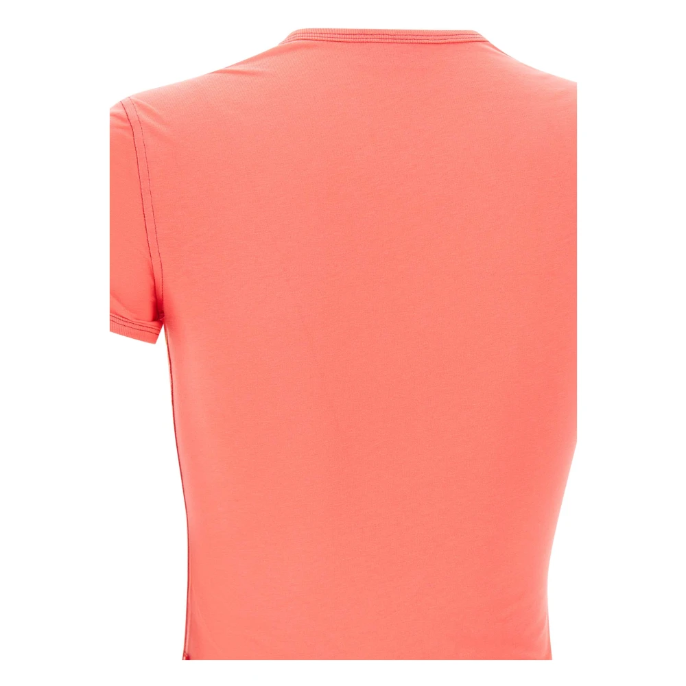 Diesel Roze Katoenen T-shirt met Maxi Print Pink Dames