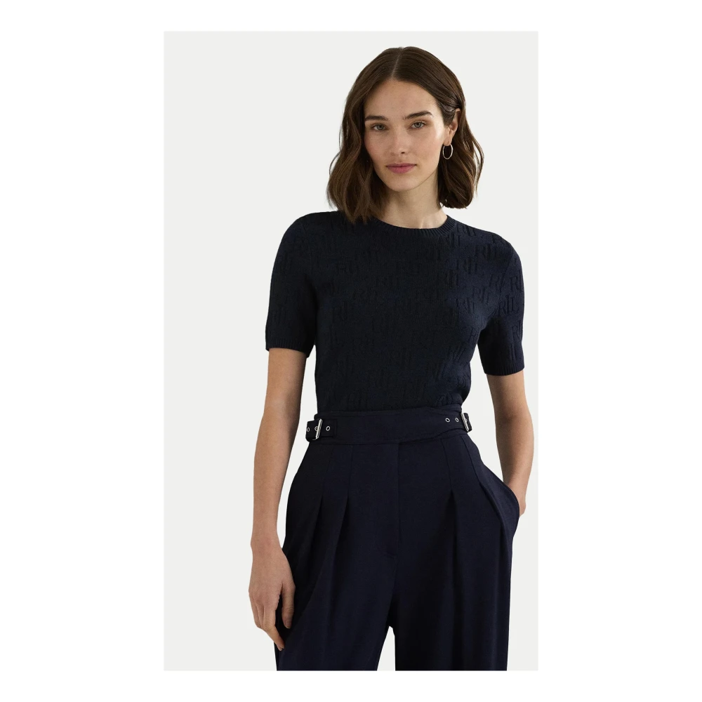 Ralph Lauren Jamyzah Korte Mouw Pullover Blue Dames