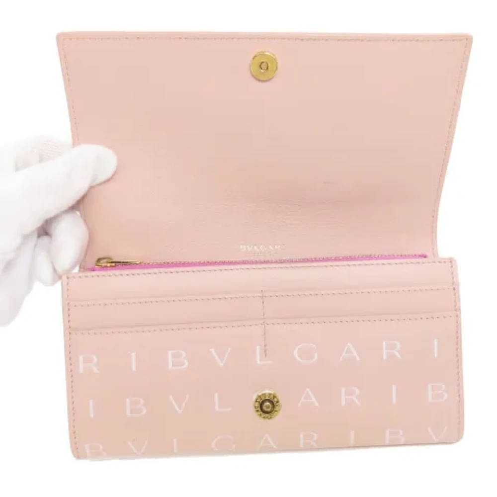 Bvlgari Vintage Pre-owned Leather wallets Pink Dames