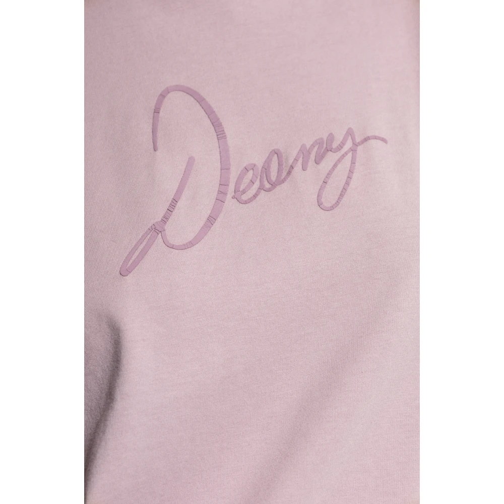 Dsquared2 T-shirt met bedrukt logo Purple Dames