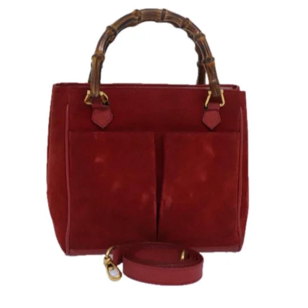 Gucci Vintage Pre-owned Suede gucci-bags Red Dames