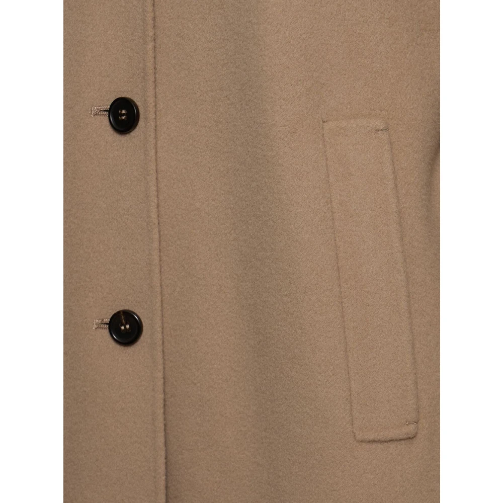 Max Mara Wollen Fiabe Jas Beige Dames