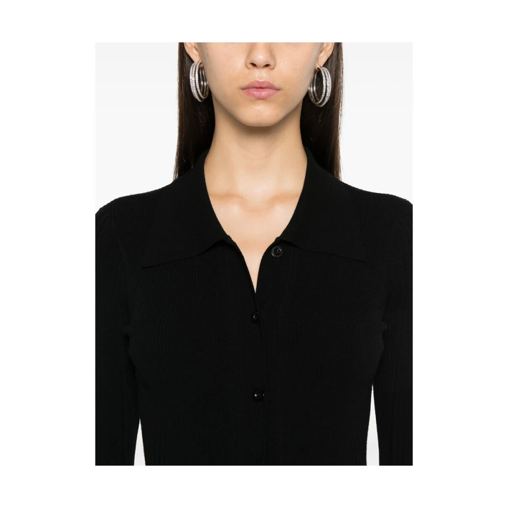 Remain Birger Christensen Zwarte Geribbelde Gebreide Trui Black Dames