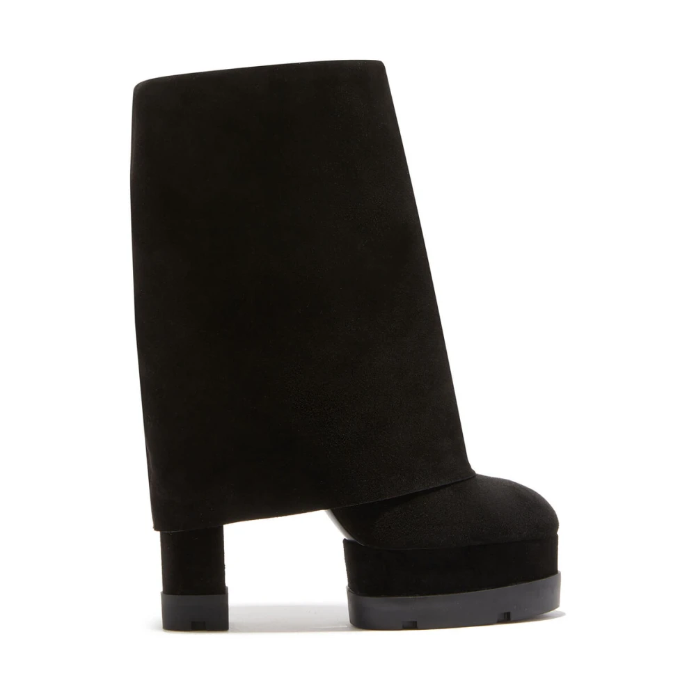 Casadei Women's Black High Boots, 6 Uk, Reversible Nancy Suede Boot
