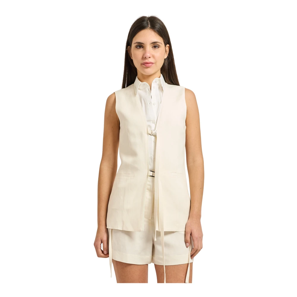 Patrizia Pepe Damen Beige Jacken, Lgröße: