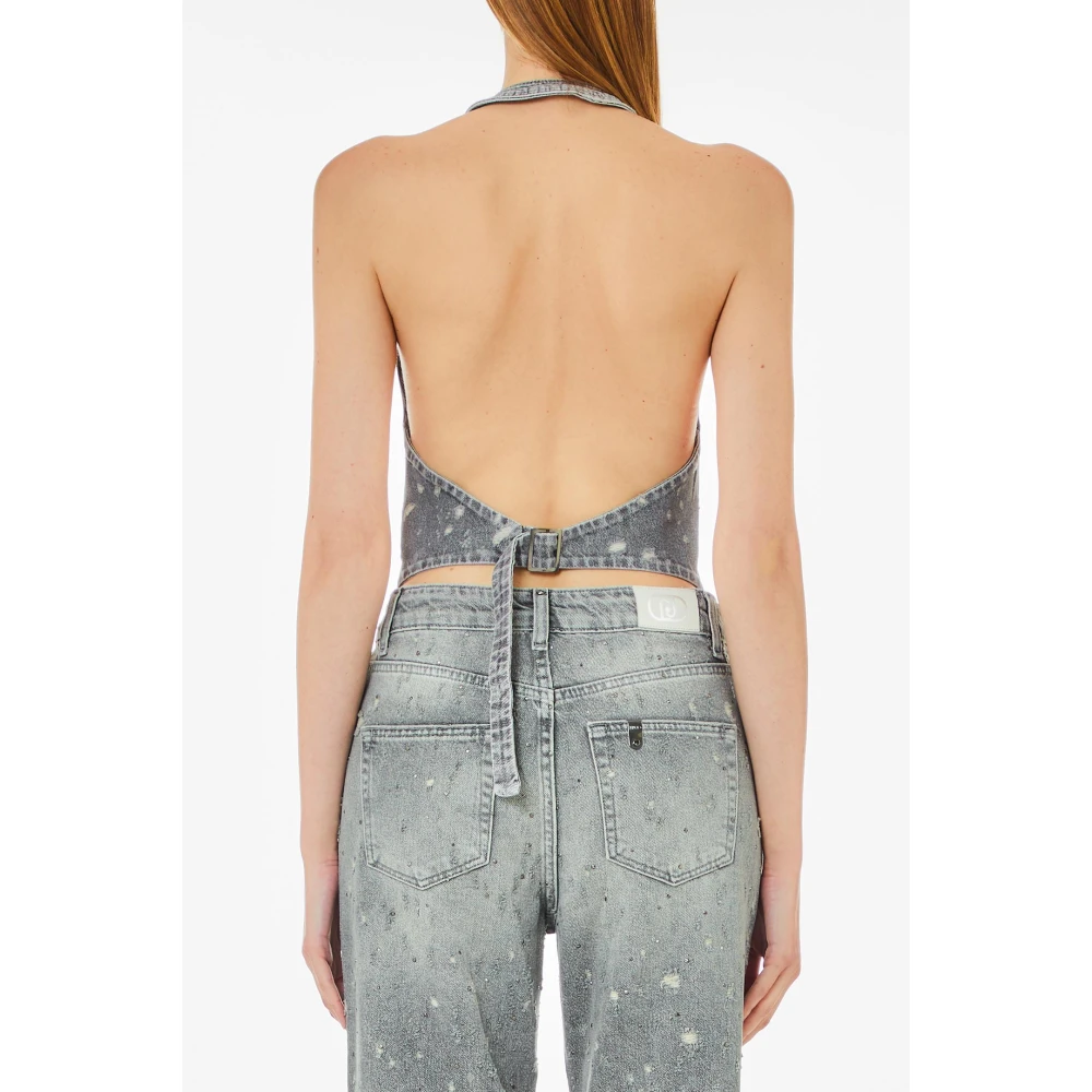Liu Jo Denim Gilet Vest voor Vrouwen Blue Dames