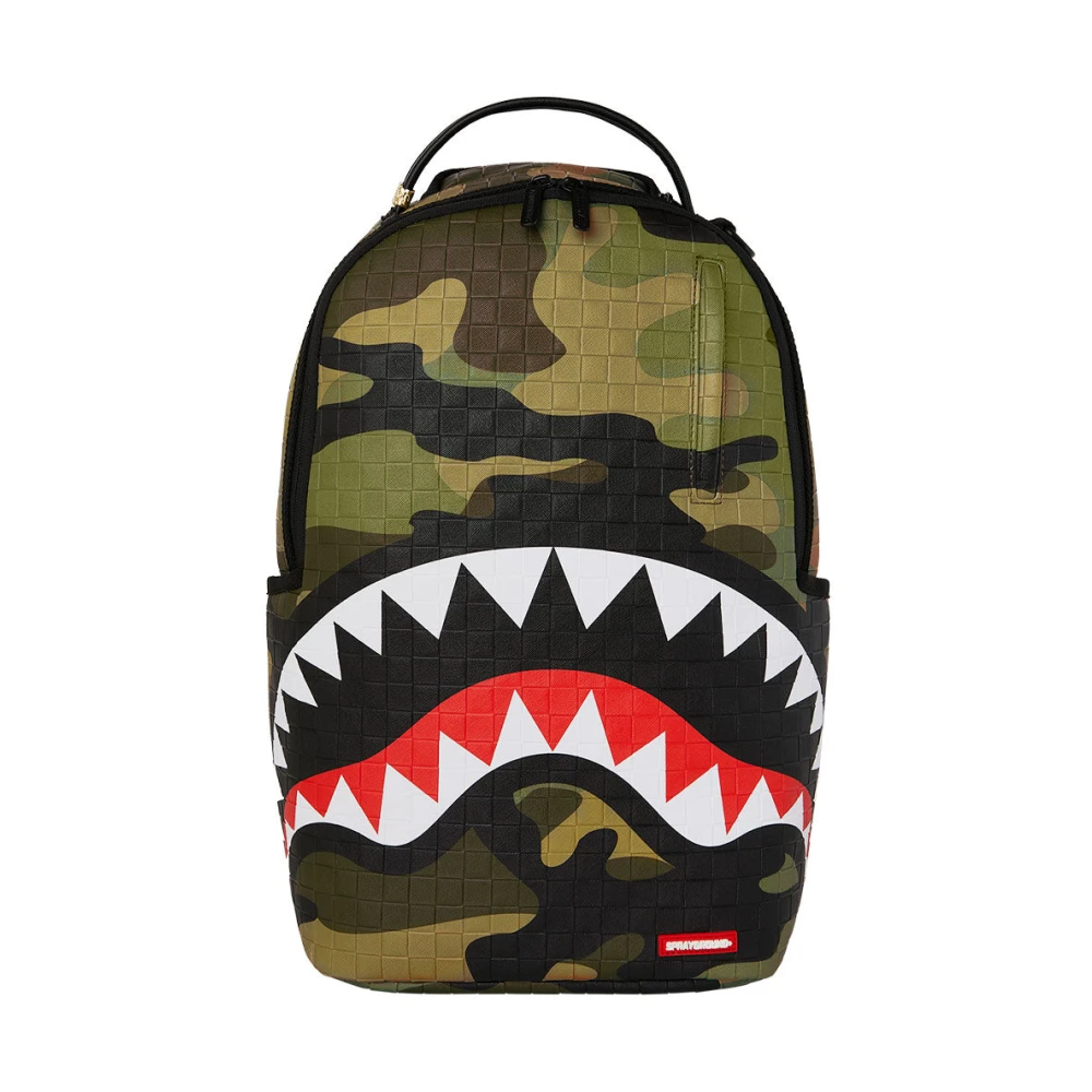 Sprayground Unisex Woodland Camo Check Backpack