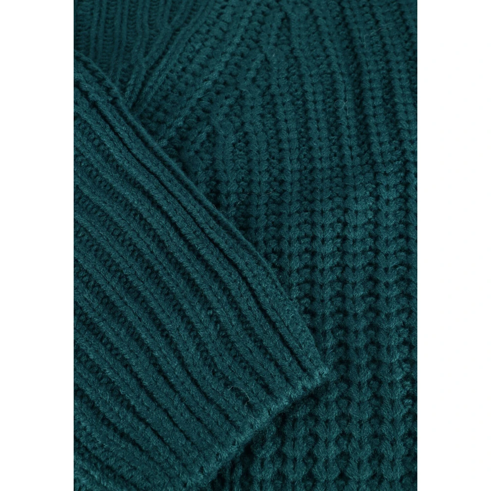 Colourful Rebel Groene Gebreide Zip Pullover Green Dames