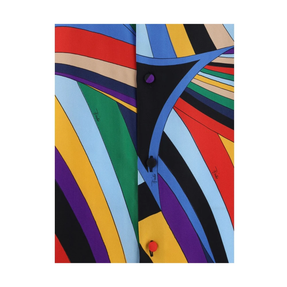 EMILIO PUCCI Zijden overhemd met Iris-print Multicolor Dames