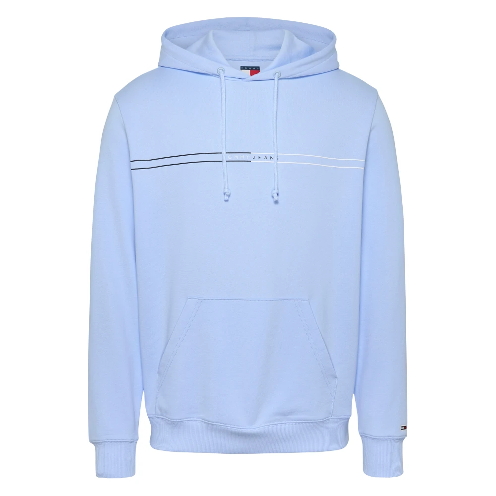 Tommy Jeans Men's Blue Iconic Hoodie With Logo Patch
