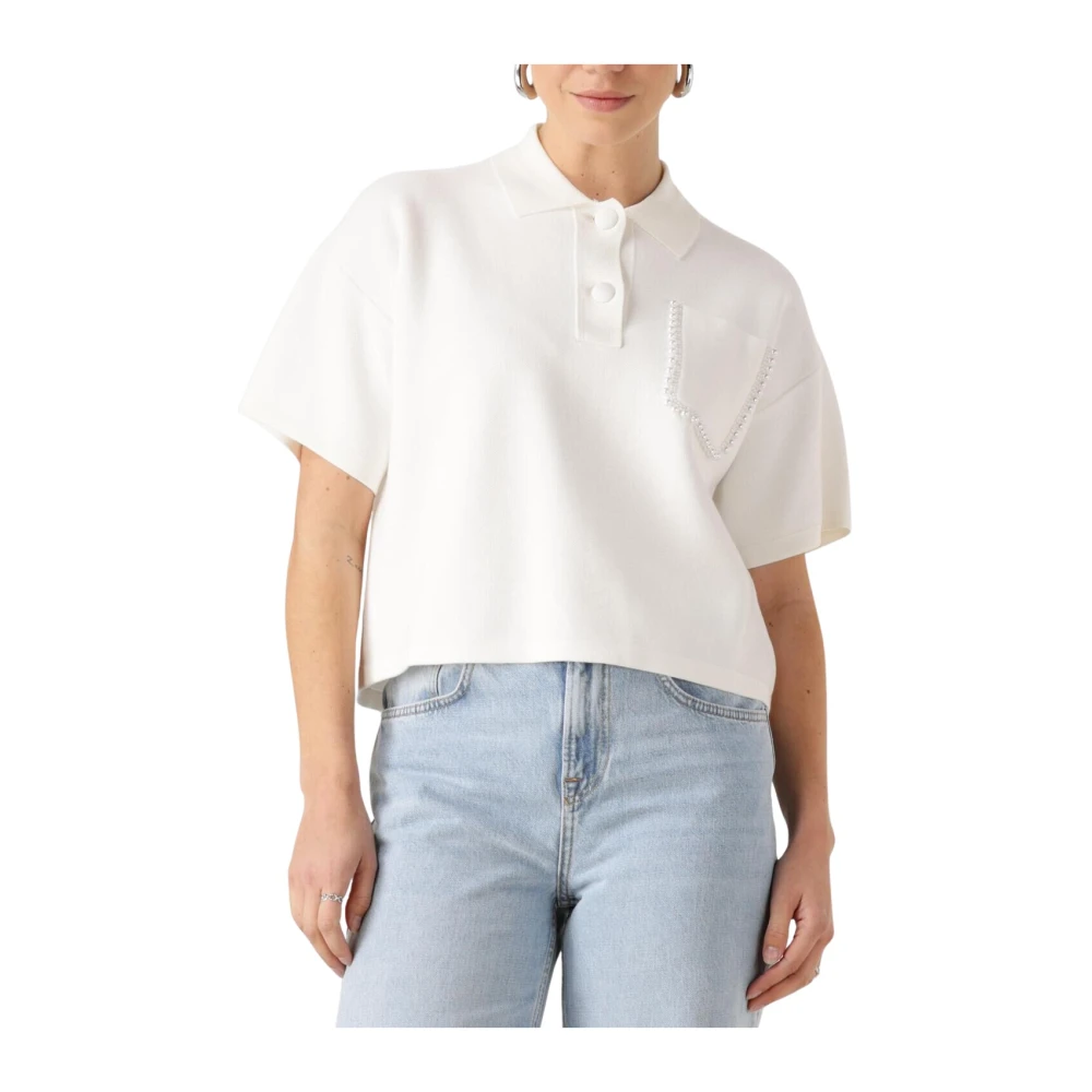 Liu Jo Women's White Polo Shirts, S, Polo Shirt For