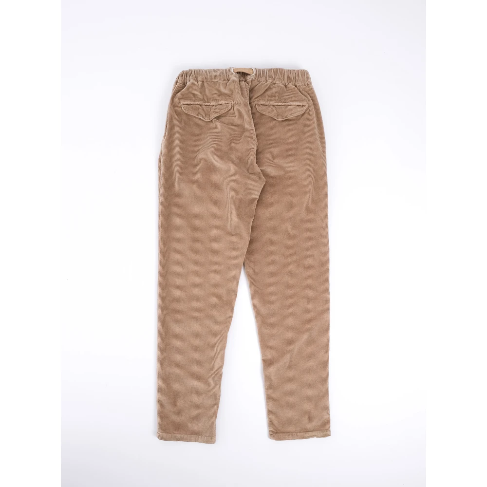 White Sand Moderne Corduroy Broek met Dubbele Plooi Brown Heren