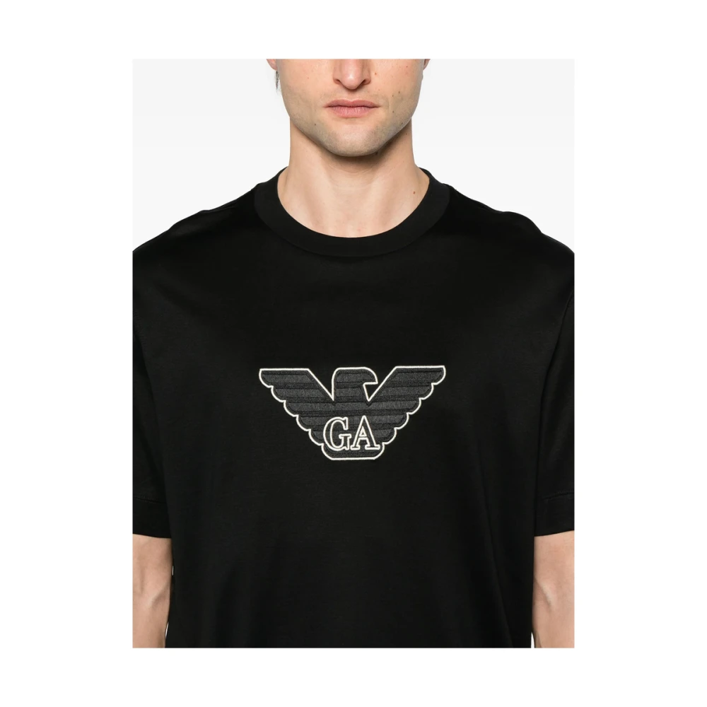 Emporio Armani Zwart Crew Neck T-shirt Black Heren