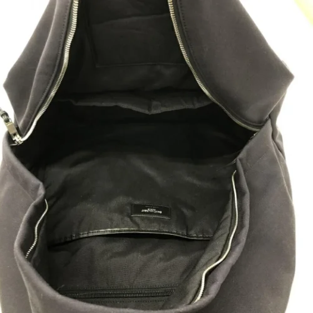 Saint Laurent Vintage Pre-owned Fabric backpacks Black Dames