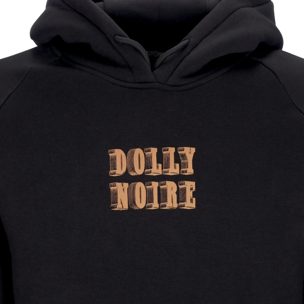 Dolly Noire Zwarte Letterblok Hoodie met Logo Black Heren