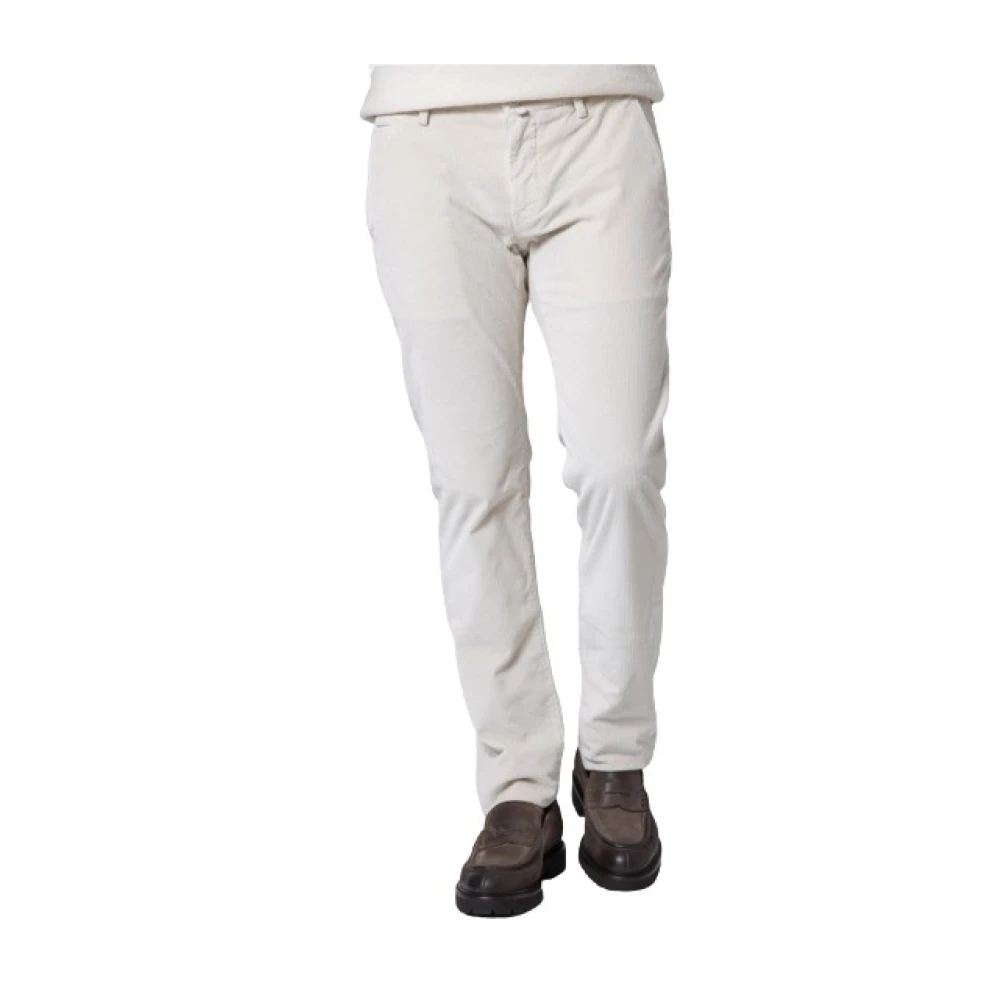 Jacob Cohën Uomo Bianco Pantaloni In Velluto A Coste Bobby