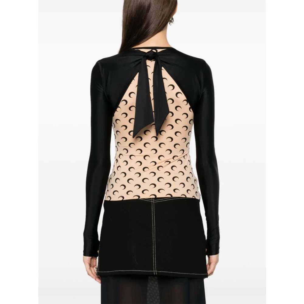 Marine Serre Zwart Bovenkleding voor Vrouwen Aw24 Black Dames