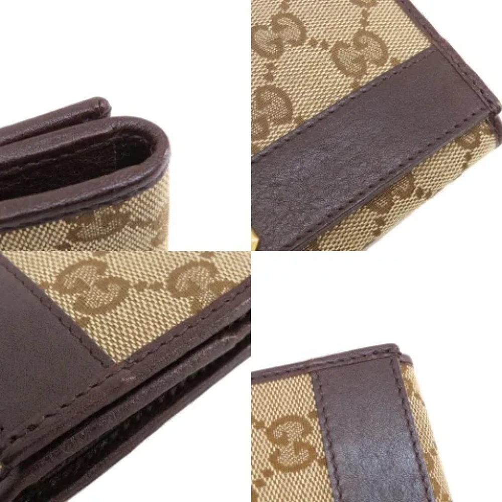 Gucci Vintage Pre-owned Canvas wallets Beige Dames