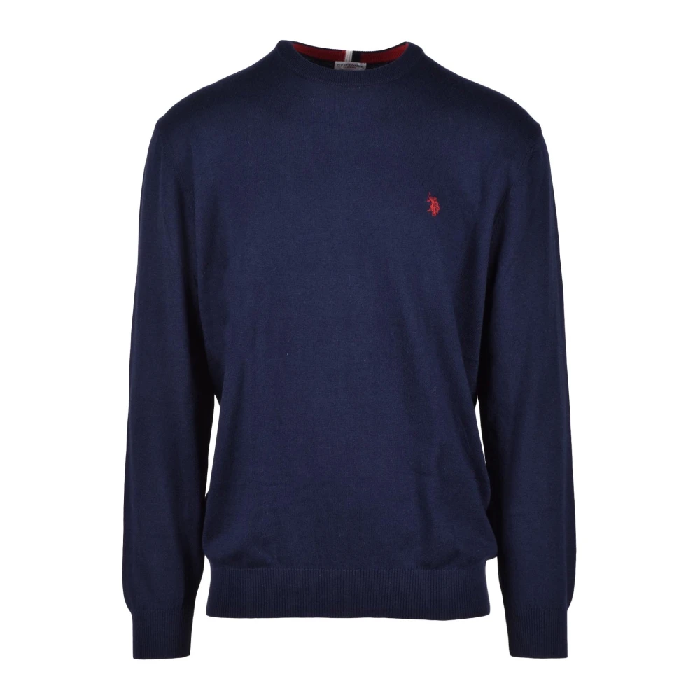 U.s. Polo Assn. Katoen Kasjmier Gebreide Trui Blue Heren