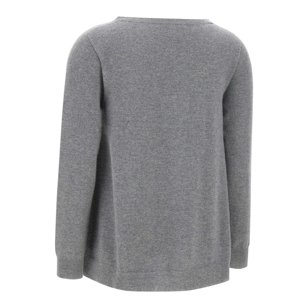 Kangra Kasjmier Wol Trui Grijs Boothals Gray Dames