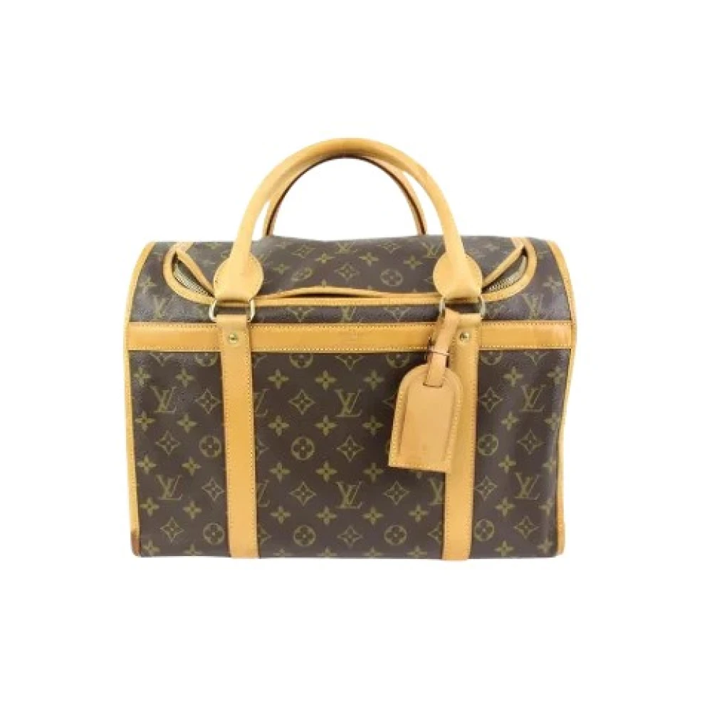 Louis Vuitton Vintage Canvas LV Väskor, Begagnade, Tillverkade i Frankrike Brown, Dam