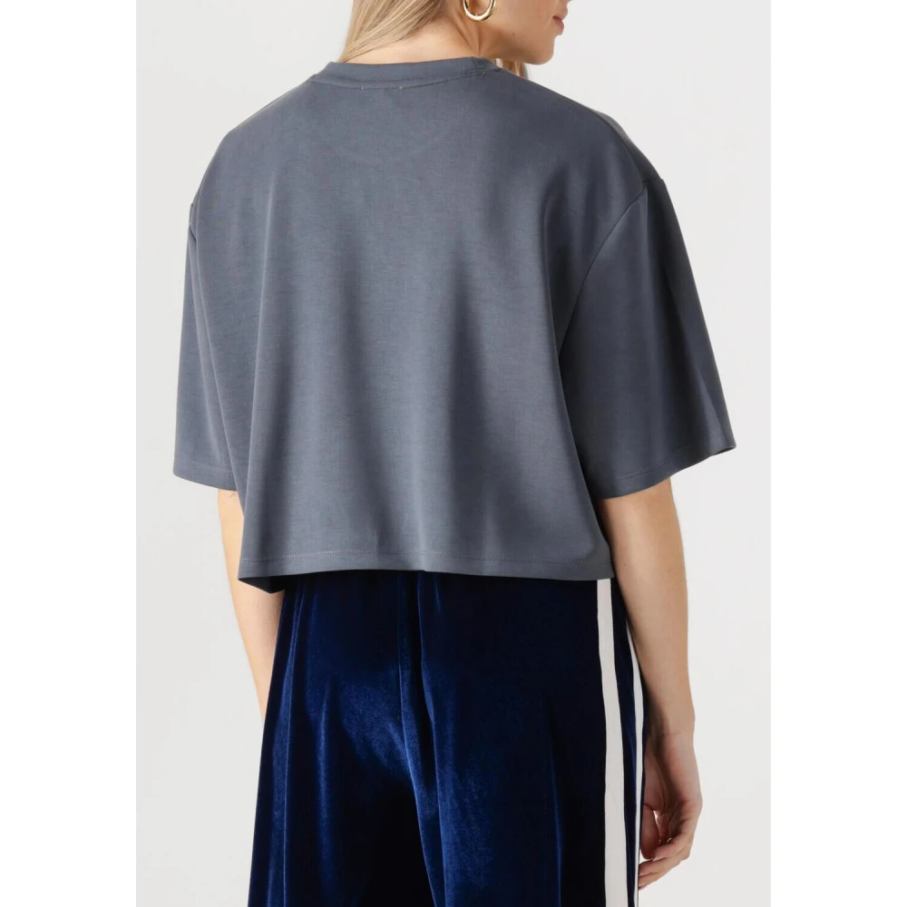 Alix The Label Flowy Cropped Tshirt voor dames Gray Dames