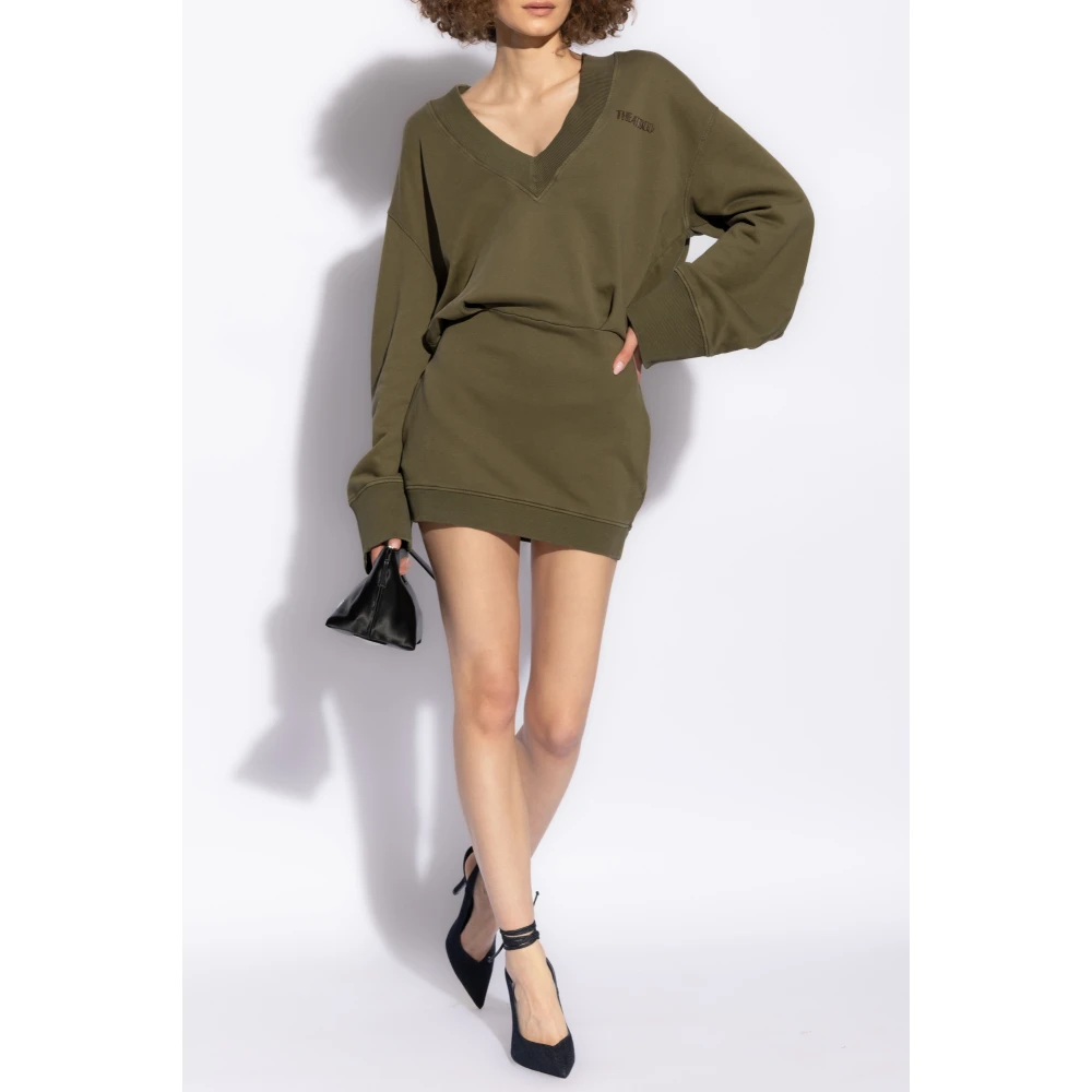 The Attico Jurk met logo Green Dames