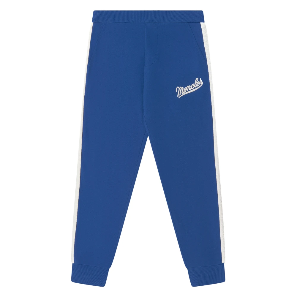 Moncler Boys Blue Sweatpants,, Logo Joggers In Size 14 Y Kids