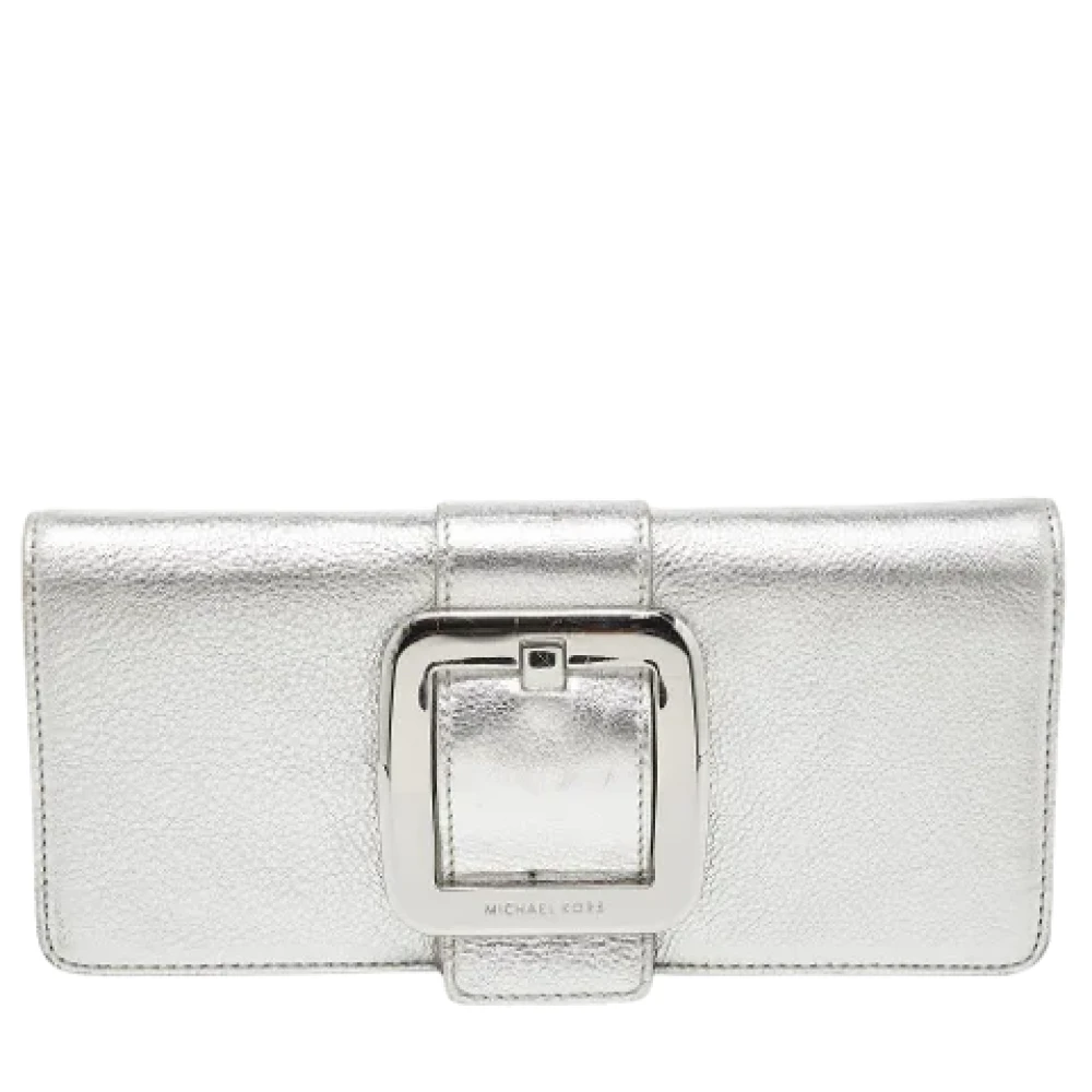 Michael Kors Pre-owned Leather clutches Gray Dames