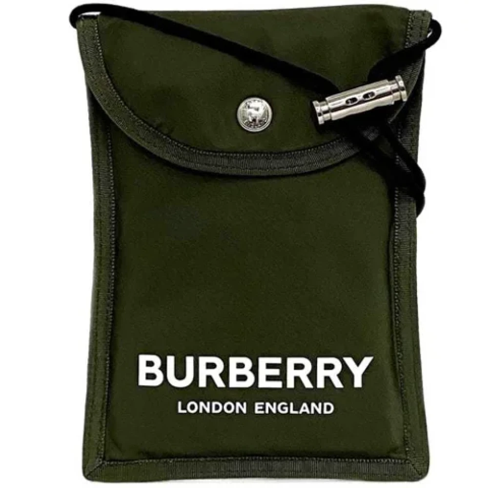 Burberry Vintage Pre-owned Fabric crossbody-bags Green Dames