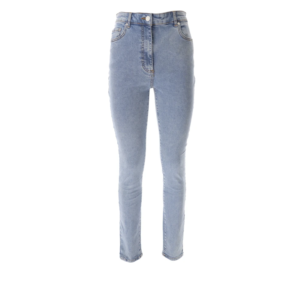 Moschino Klassieke Blauwe Stretch Katoen Jeans Blue Dames