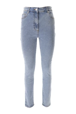 Klassiska Blå Stretch Bomull Jeans