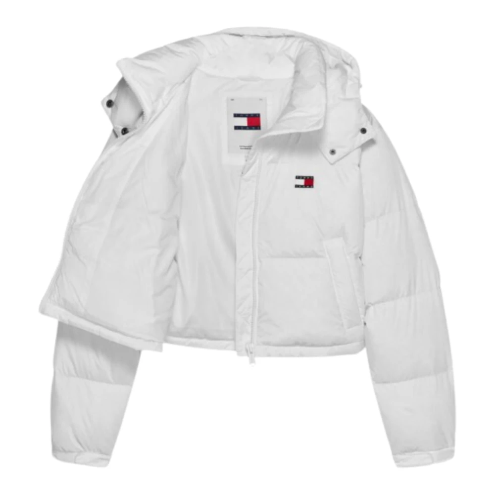 Tommy Hilfiger Witte Gewatteerde Jas Alaska Model White Dames