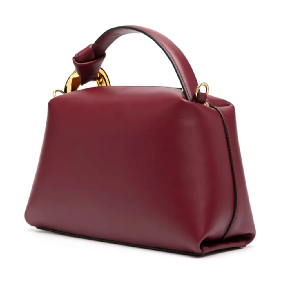 JW Anderson Leren Schoudertas met Kettingdetail Red Dames