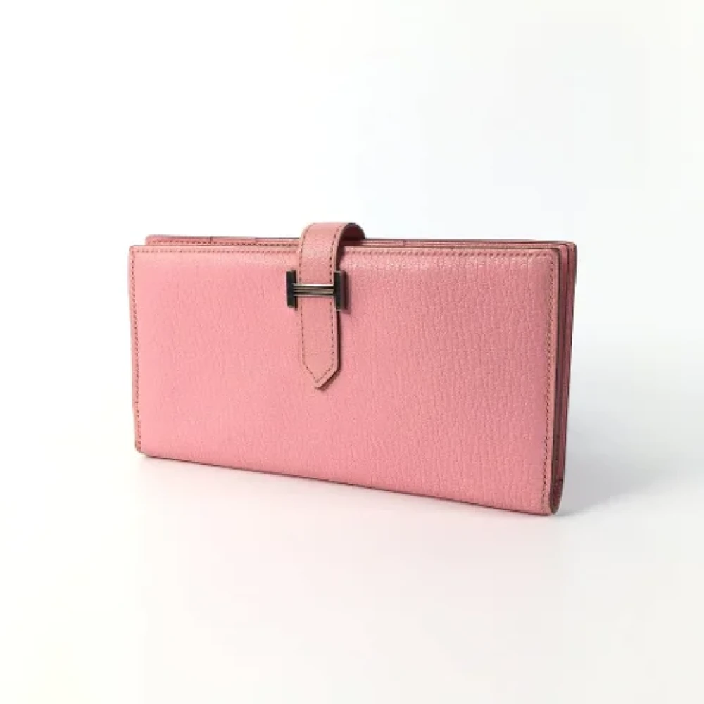Hermès Vintage Pre-owned Leather wallets Pink Dames