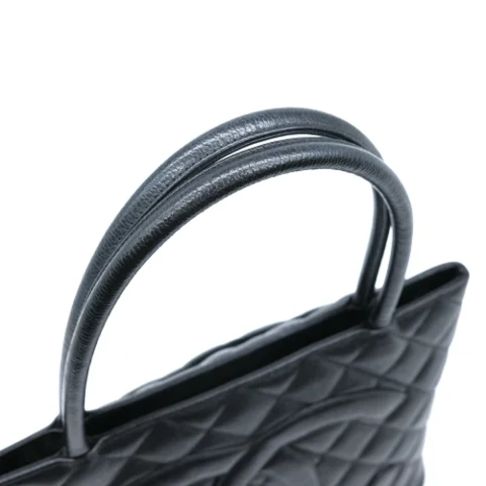 Chanel Vintage Pre-owned Leather handbags Black Dames